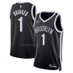 Camiseta Brooklyn Nets Mikal Bridges #1 Icon 2022-23 Negro