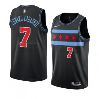 Camiseta Chicago Bulls Timothe Luwawu-Cabarrot #7 Ciudad 2018-19 Negro