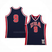 Camiseta USA 1984 Michael Jordan #9 Azul