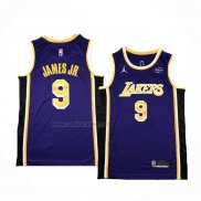 Camiseta Los Angeles Lakers Bronny James #9 Statement Violeta1