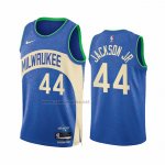 Camiseta Milwaukee Bucks Andre Jackson JR. #44 Ciudad 2023-24 Azul