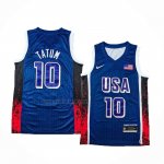 Camiseta USA 2024 Jayson Tatum #10 Azul1