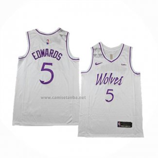 Camiseta Minnesota Timberwolves Anthony Edwards #5 Classic 2024 Blanco