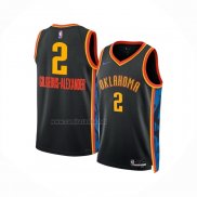 Camiseta Oklahoma City Thunder Shai Gilgeous-Alexander #2 Ciudad 2024-25 Negro