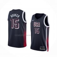 Camiseta USA 2024 Devin Booker # 15 Azul