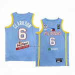 Camiseta Filipino Jordan Clarkson #6 Juegos Olimpicos 2024 Azul