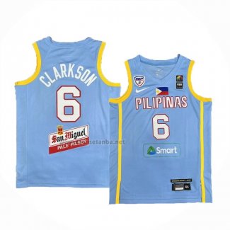 Camiseta Filipino Jordan Clarkson # 6 Juegos Olimpicos 2024 Azul