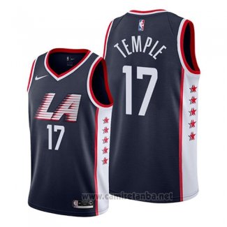 Camiseta Los Angeles Clippers Garrett Temple #17 Ciudad 2019 Azul