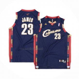 Camiseta Cleveland Cavaliers LeBron James #23 Hardwood Classics Azul