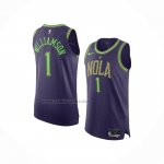 Camiseta New Orleans Pelicans Zion Williamson #1 Ciudad 2024-25 Violeta