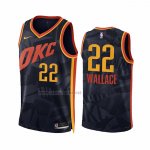 Camiseta Oklahoma City Thunder Cason Wallace #22 Ciudad 2023-24 Negro