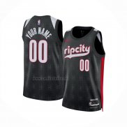 Camiseta Portland Trail Blazers Personalizada Ciudad 2024-25 Negro