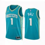 Camiseta Charlotte Hornets Lamelo Ball #1 Ciudad 2023-24 Verde