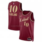 Camiseta Cleveland Cavaliers Darius Garland #10 Ciudad 2023-24 Rojo