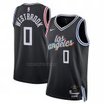 Camiseta Los Angeles Clippers Russell Westbrook #0 Ciudad 2022-23 Negro