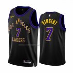 Camiseta Los Angeles Lakers Gabe Vincent #7 Ciudad 2023-24 Negro