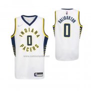 Camiseta Nino Indiana Pacers Tyrese Haliburton #0 Association 2022-23 Blanco