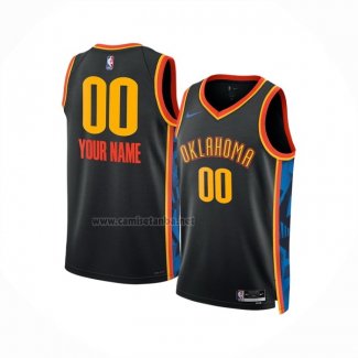 Camiseta Oklahoma City Thunder Personalizada Ciudad 2024-25 Negro