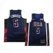 Camiseta USA 2024 Anthony Edwards # 5 Juegos Olimpicos Azul