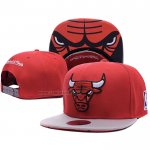 Gorra Chicago Bulls Adjustable Mitchell & Ness Rojo Gris