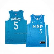 Camiseta Minnesota Timberwolves Anthony Edwards #5 Ciudad 2024 Azul