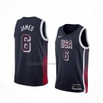 Camiseta USA 2024 LeBron James #6 Azul