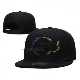 Gorra Los Angeles Lakers Blackout Triple Slice Negro