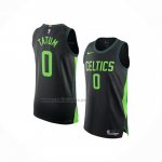 Camiseta Boston Celtics Jayson Tatum #0 Ciudad 2024-25 Negro