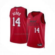 Camiseta Miami Heat Tyler Herro #14 Ciudad 2024-25 Rojo