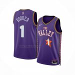 Camiseta Phoenix Suns Devin Booker #1 Ciudad 2024-25 Violeta