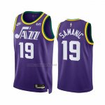 Camiseta Utah Jazz Luka Samanic #19 Classic 2023-24 Violeta