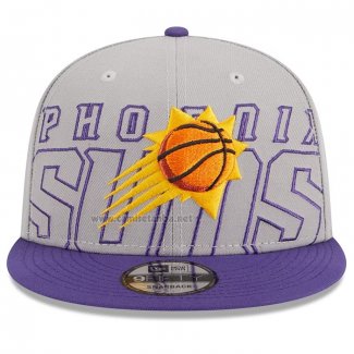 Gorra Phoenix Suns 2023 NBA Draft 9FIFTY Snapback Gris Violeta