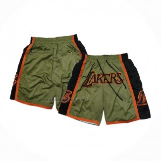 Pantalone Los Angeles Lakers Just Don Verde Naranja