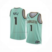 Camiseta Charlotte Hornets Lonzo Ball #1 Ciudad 2024-25 Verde