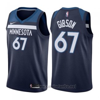 Camiseta Minnesota Timberwolves Taj Gibson #67 Icon 2017-18 Azul