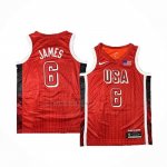 Camiseta USA 2024 LeBron James #6 Juegos Olimpicos Rojo