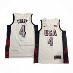 Camiseta USA 2024 Stephen Curry #4 Blanco