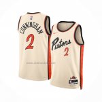 Camiseta Detroit Pistons Jared Cunningham #2 Ciudad 2024-25 Amarillo