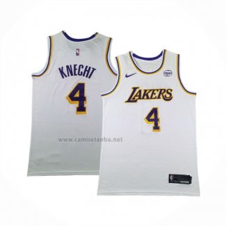 Camiseta Los Angeles Lakers Dalton Knecht #4 Association 2024-25 Blanco