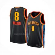 Camiseta Oklahoma City Thunder Jaylin Williams #8 Ciudad 2024-25 Negro