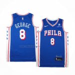 Camiseta Philadelphia 76ers Paul George #8 Icon 2024-25 Azul