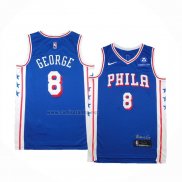 Camiseta Philadelphia 76ers Paul George #8 Icon 2024-25 Azul