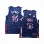 Camiseta USA 2024 Devin Booker #15 Azul1