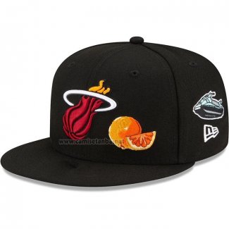 Gorra Miami Heat City Transit Negro