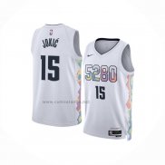 Camiseta Denver Nuggets Nikola Jokic #15 Ciudad 2024-25 Blanco