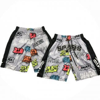 Pantalone San Antonio Spurs Just Don Slap Sticker Blanco