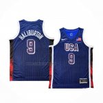 Camiseta USA 2024 Tyrese Haliburton #9 Juegos Olimpicos Azul