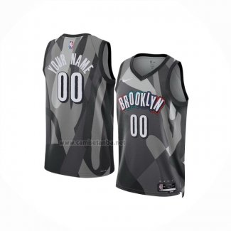 Camiseta Brooklyn Nets Personalizada Ciudad 2024-25 Negro