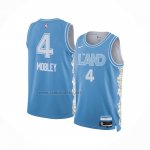 Camiseta Cleveland Cavaliers Evan Mobley #4 Ciudad 2024-25 Azul