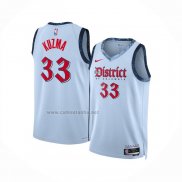 Camiseta Washington Wizards Kyle Kuzma #33 Ciudad 2024-25 Azul